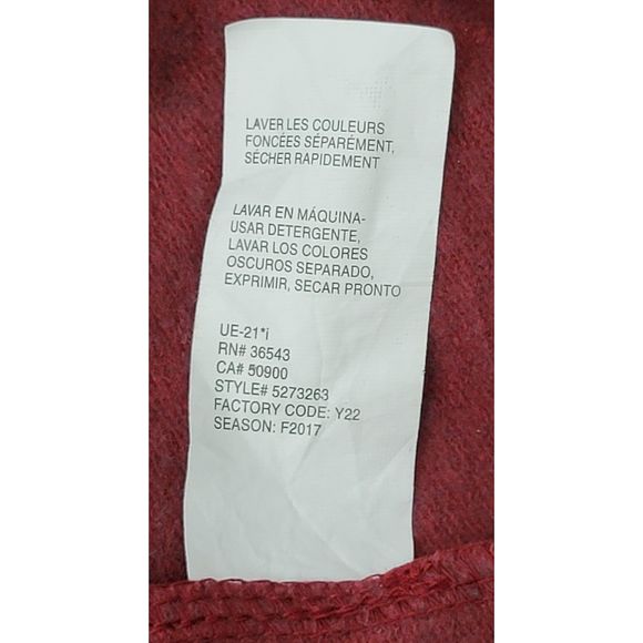 G. H. Bass & Co. Men's XXL Quarter Zip Pull Over Long Sleeve Red Shirt Pre-Owned - Picture 9 of 10